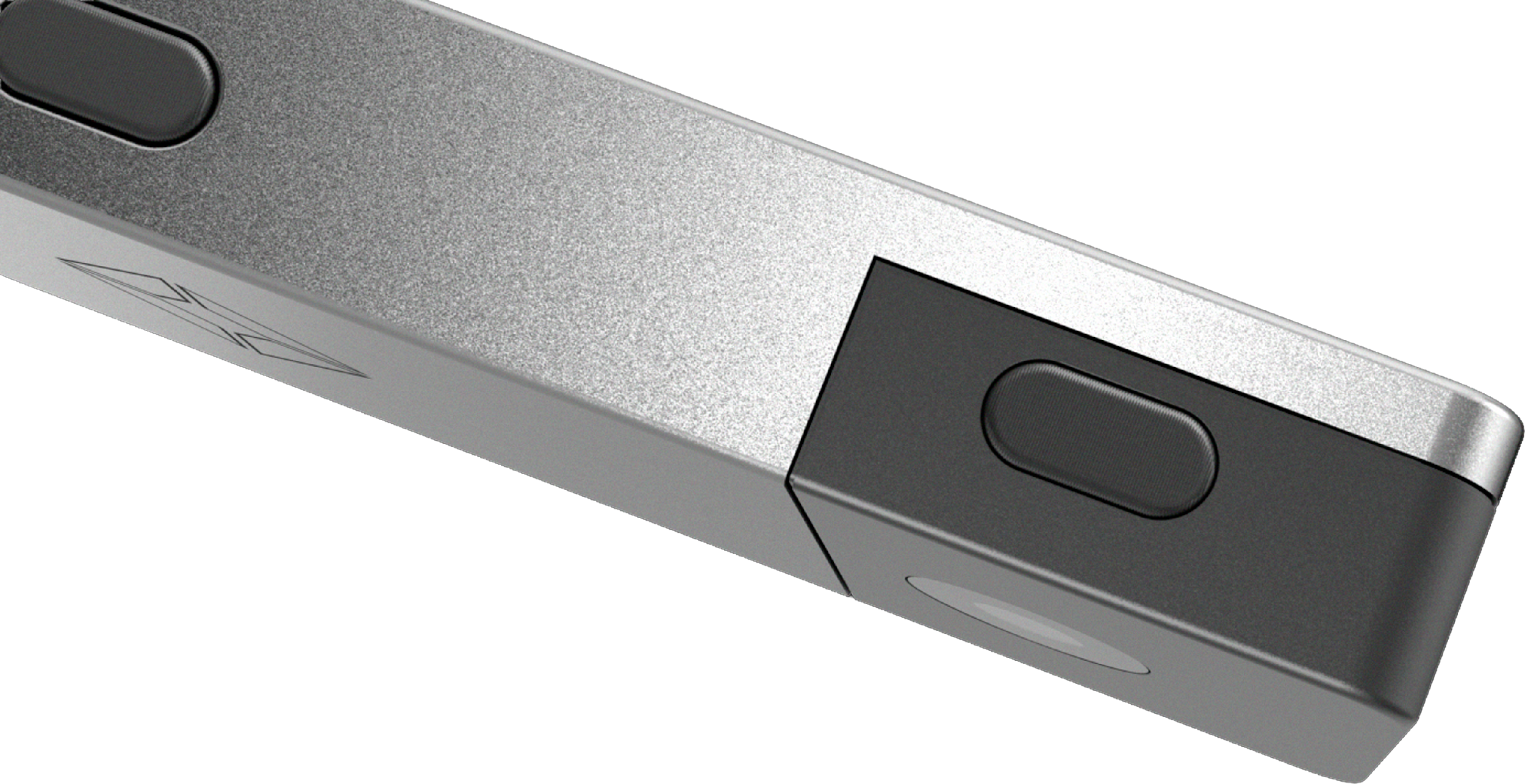 Macro detail of the machined aluminium Jade Plus body